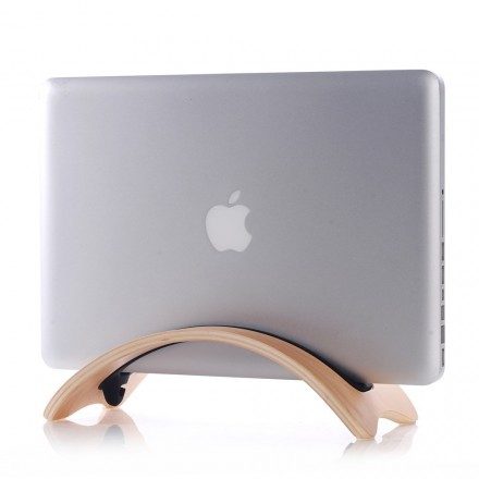 Bookarc Natural Wood Stand För Macbook