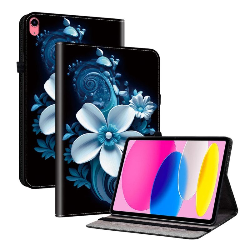 Case iPad (2025) Telefonfodral Vit Orkidé