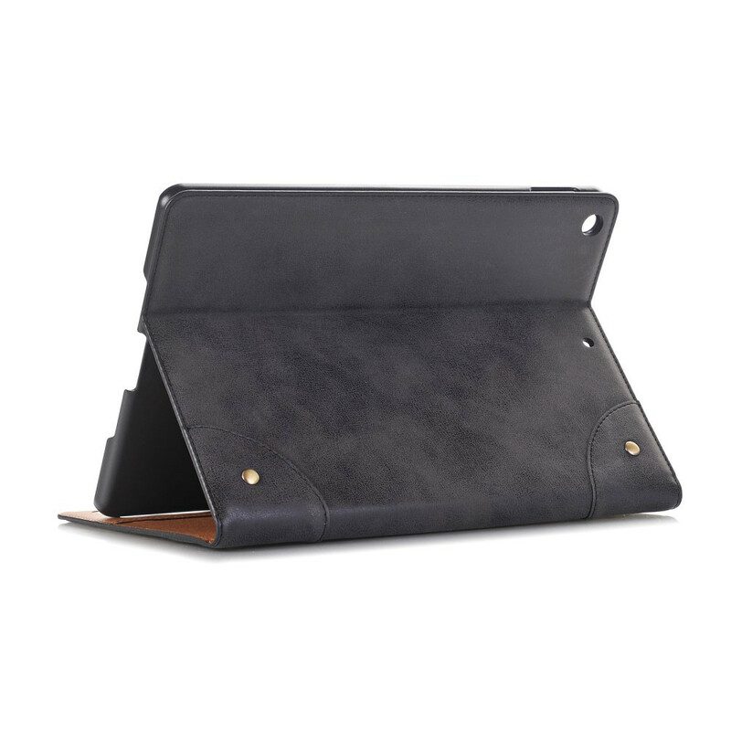 Fodral Case För iPad 10.2" (2020) (2019) / Air 10.5" / Pro 10.5" Retro Lädereffekt Med Nitar