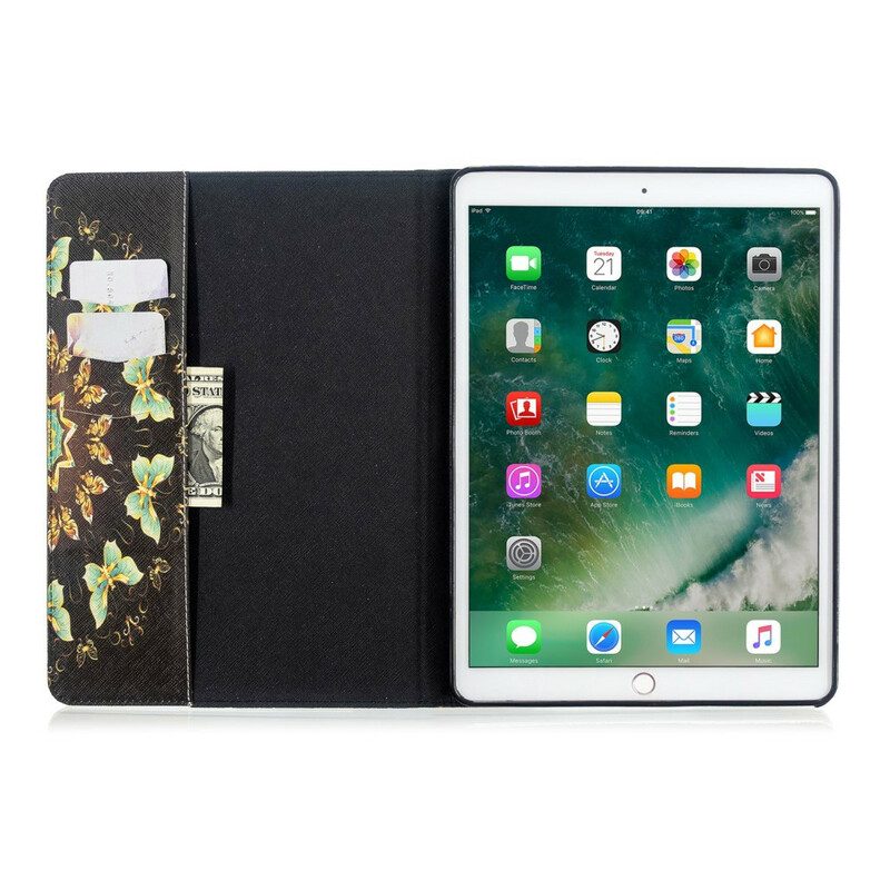 Fodral Case För iPad 10.2" (2020) (2019) / Air 10.5" / Pro 10.5" Vackra Fjärilar