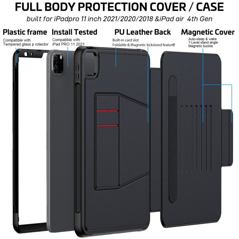 Fodral Case För iPad Air (2022) (2020) / Pro 11" Multi-angle Korthållare