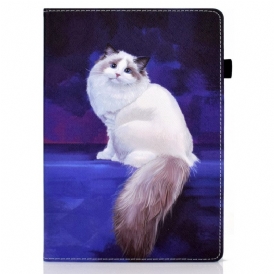 Fodral Case För iPad Air (2022) Vit Katt