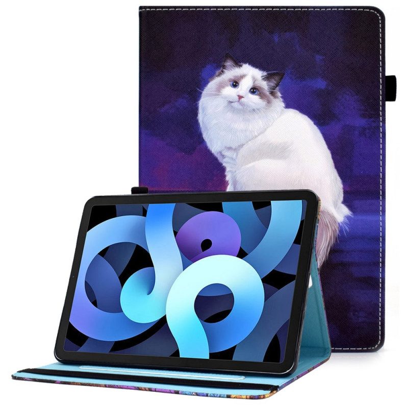 Fodral Case För iPad Air (2022) Vit Katt