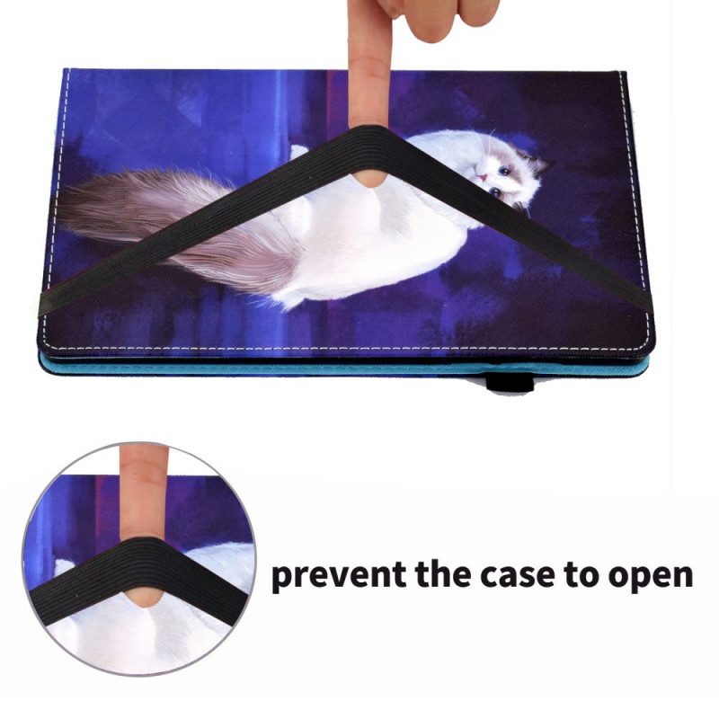 Fodral Case För iPad Air (2022) Vit Katt