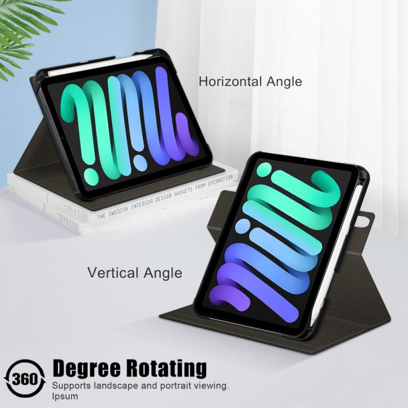 Fodral Case För iPad Mini 6 (2021) Vridbar 360° Lädereffekt