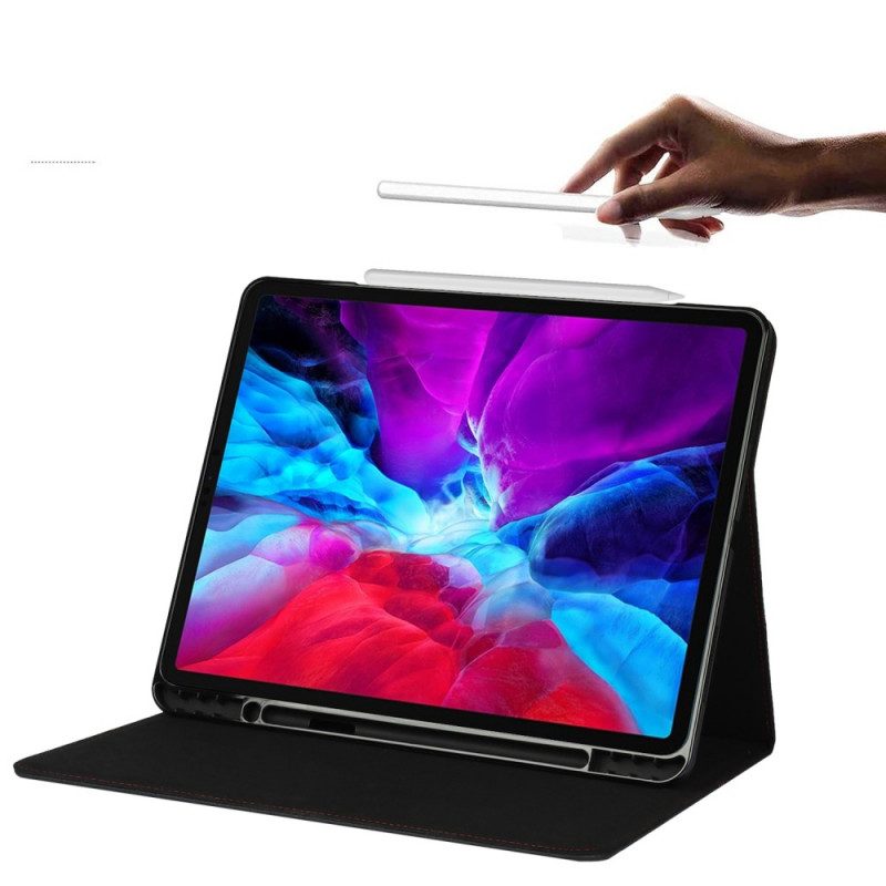 Fodral Case För iPad Pro 12.9" (2021) (2020) (2018) Äkta Litchi Läder