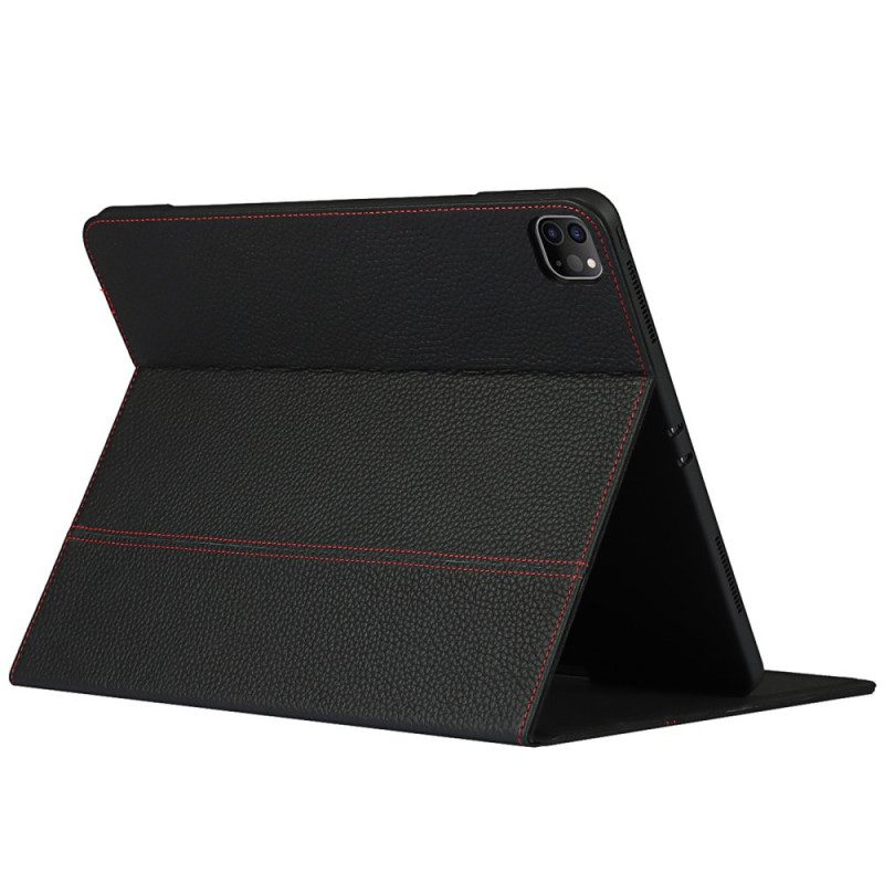 Fodral Case För iPad Pro 12.9" (2021) (2020) (2018) Äkta Litchi Läder