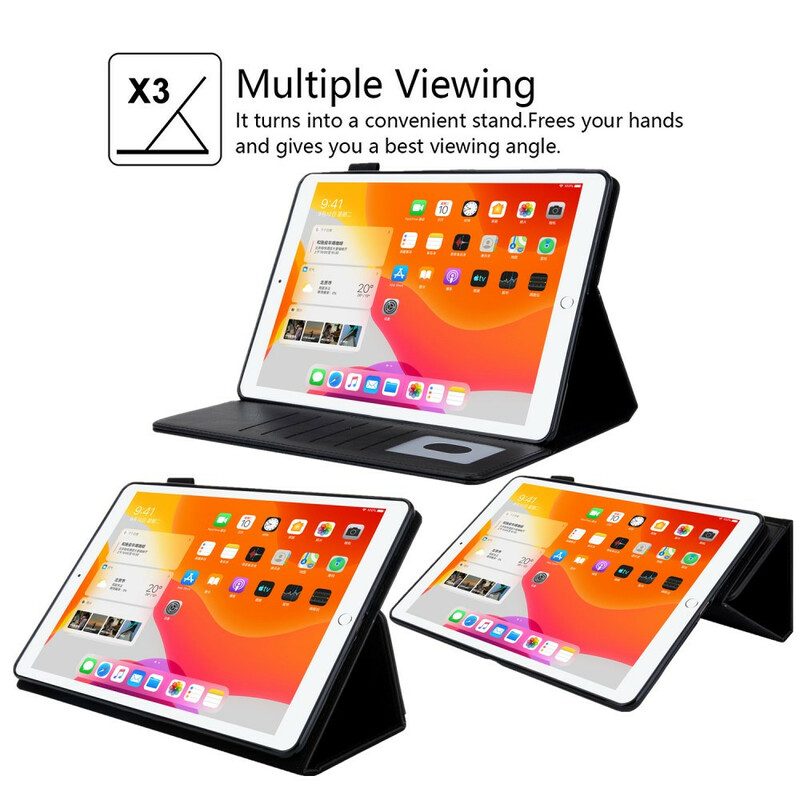 Fodral För iPad 10.2" (2020) (2019) / Air 10.5" / Pro 10.5" Faux Läder Support Handsfree