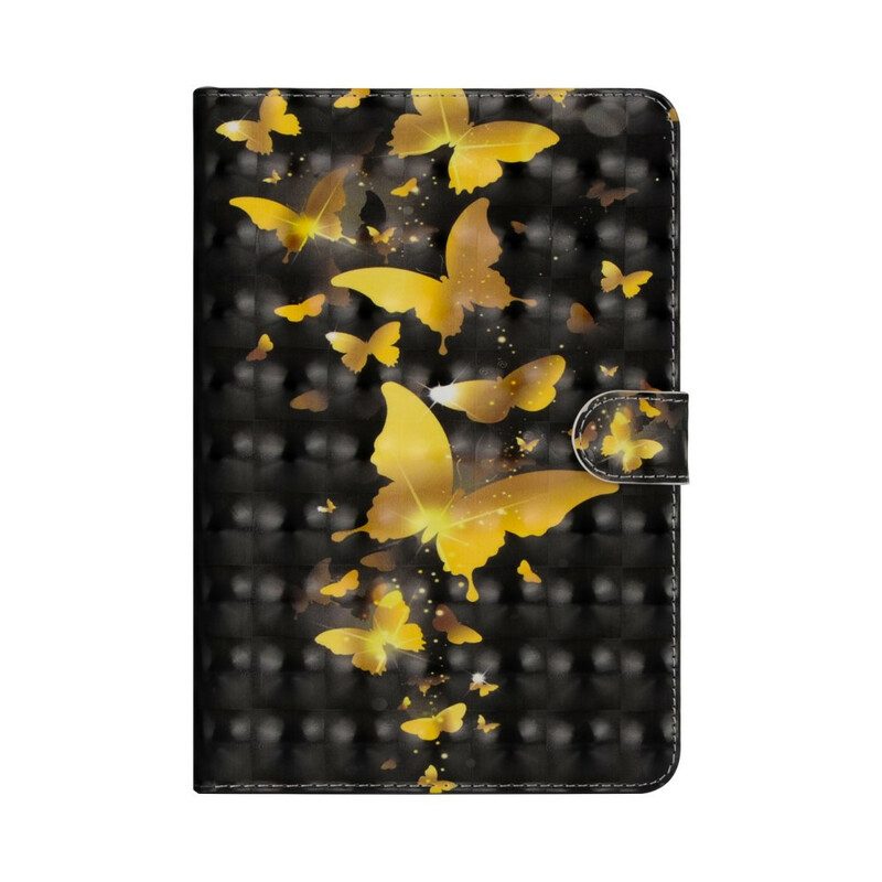 Fodral För iPad 10.2" (2020) (2019) / Air 10.5" / Pro 10.5" Gula Fjärilar