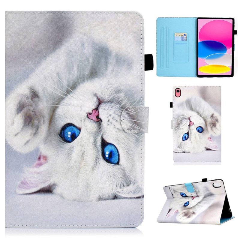 Fodral För iPad (2025) Blåögd Vit Katt