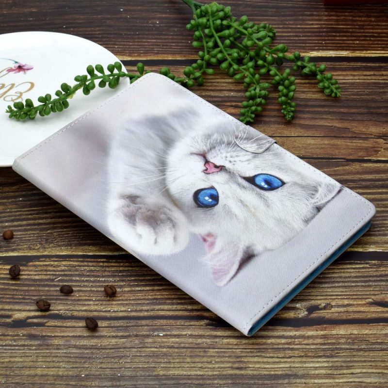 Fodral För iPad (2025) Blåögd Vit Katt