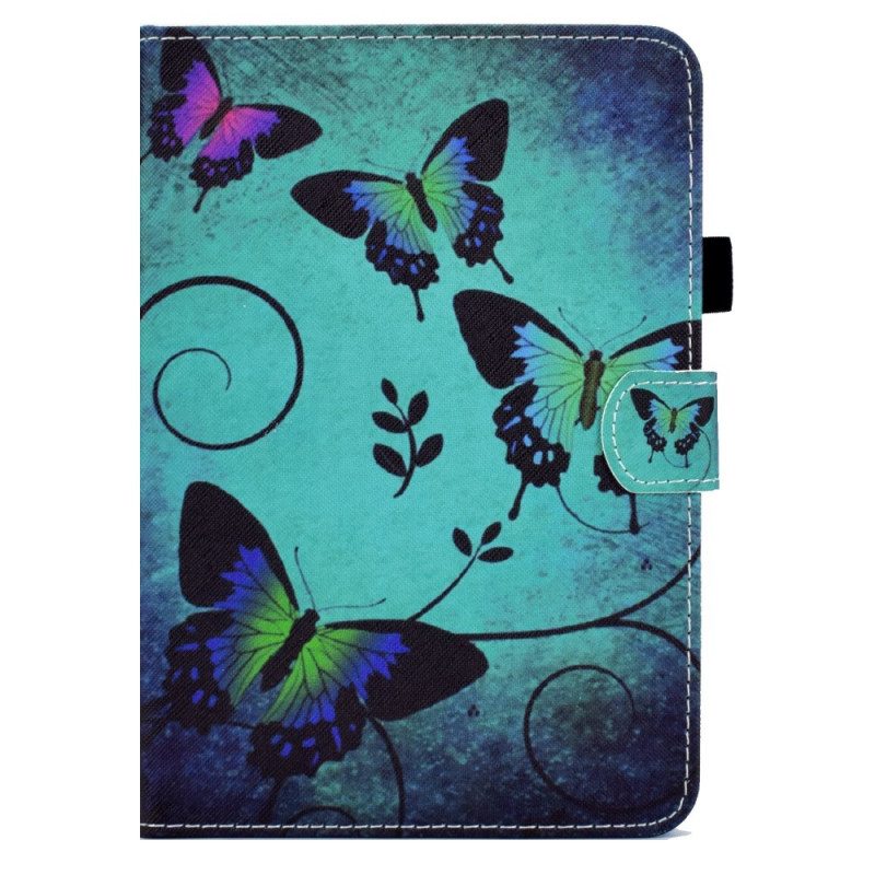 Fodral För iPad Mini 6 (2021) Fjärilar På Grön Skärm