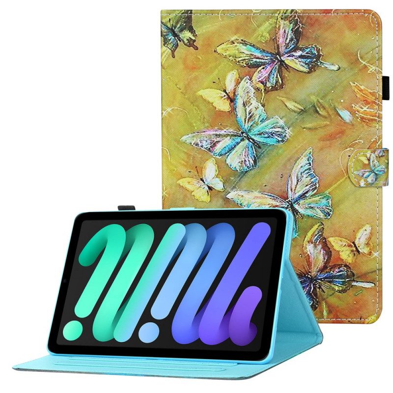 Fodral För iPad Mini 6 (2021) Målade Fjärilar