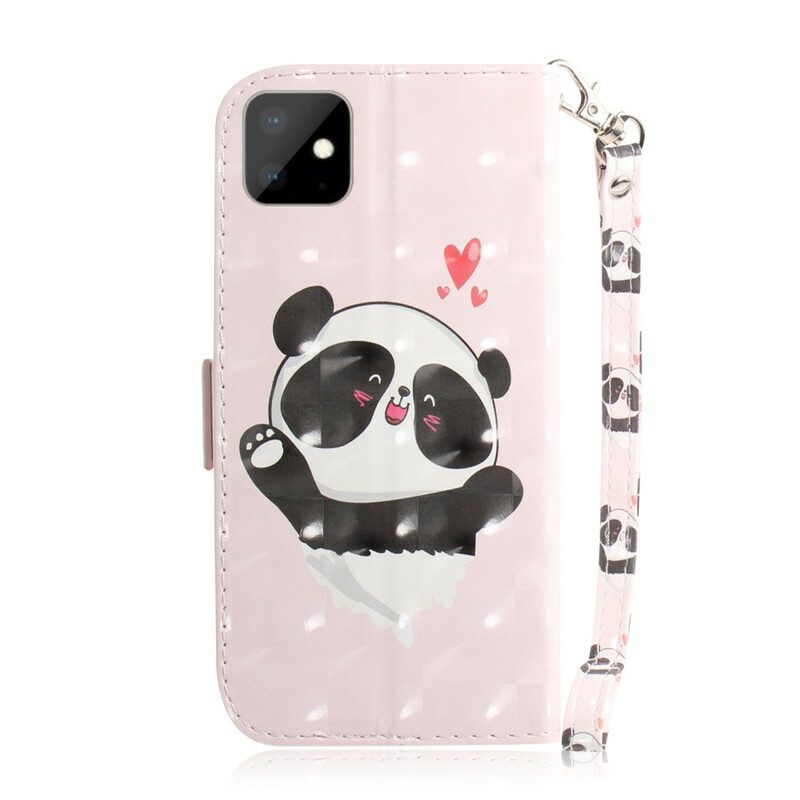 Fodral För iPhone 11 Med Kedjar Thong Panda Kärlek