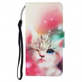 Fodral För iPhone 13 Cat Tales With Lanyard