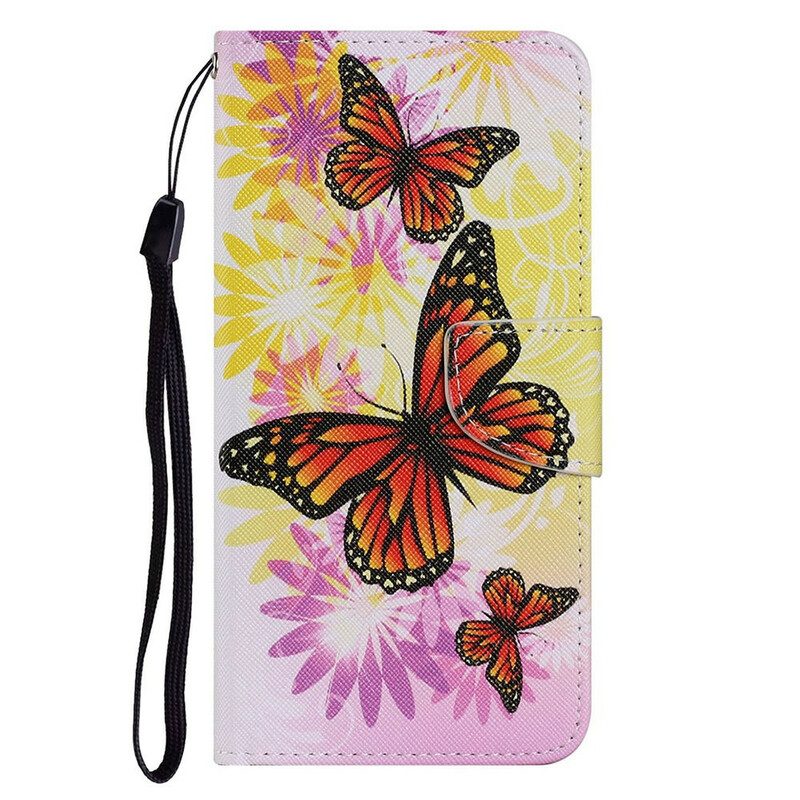 Fodral För iPhone 13 Fjärilar Och Sommarblommor