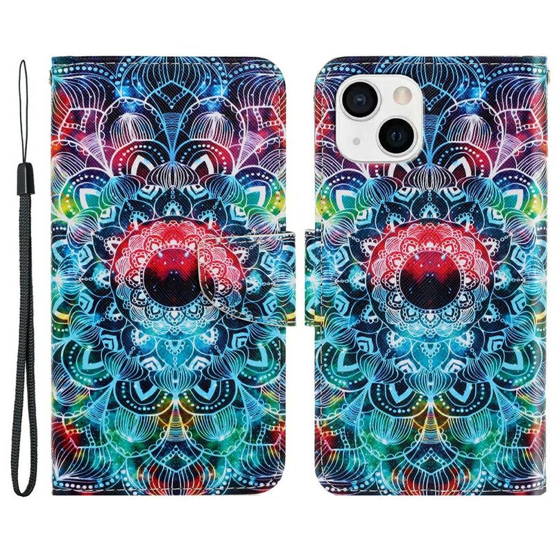 Fodral För iPhone 13 Med Kedjar Flashy Strappy Mandala