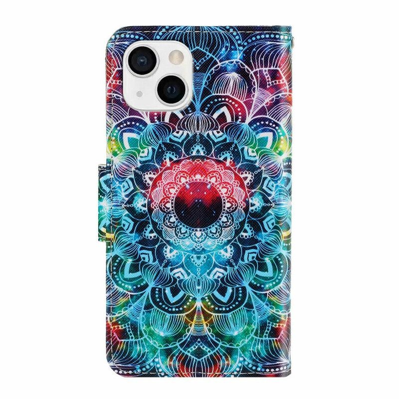 Fodral För iPhone 13 Med Kedjar Flashy Strappy Mandala