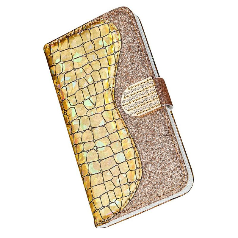 Fodral För iPhone 13 Mini Croc-diamanter