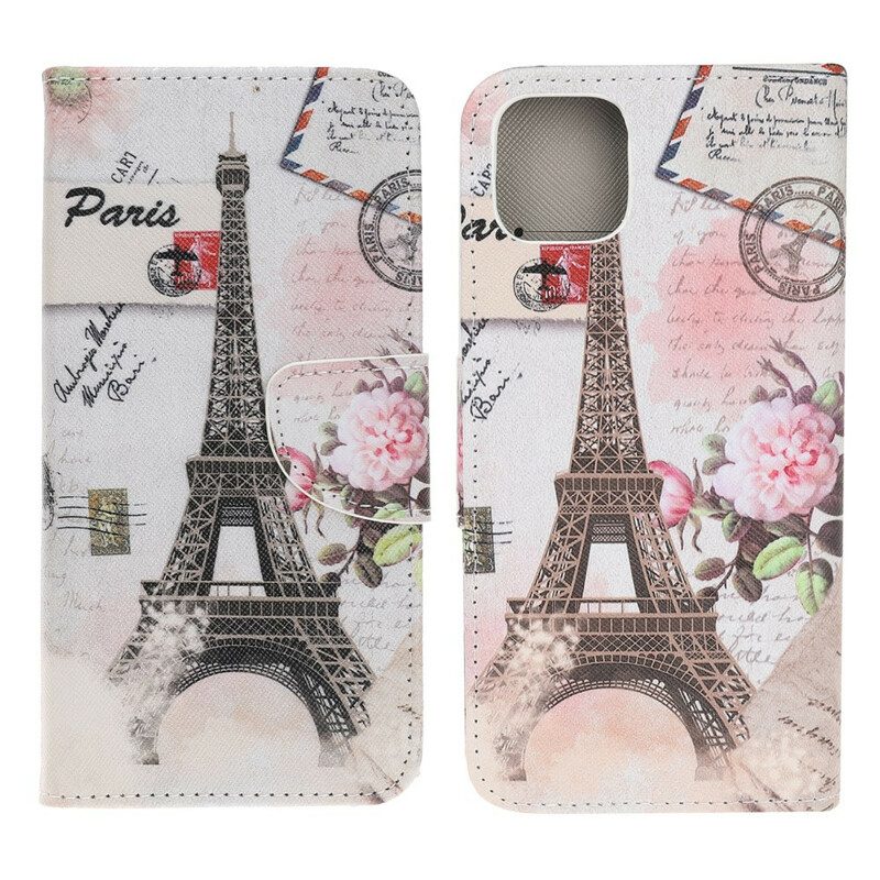 Fodral För iPhone 13 Mini Retro Eiffeltorn