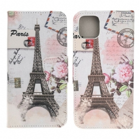 Fodral För iPhone 13 Mini Retro Eiffeltorn