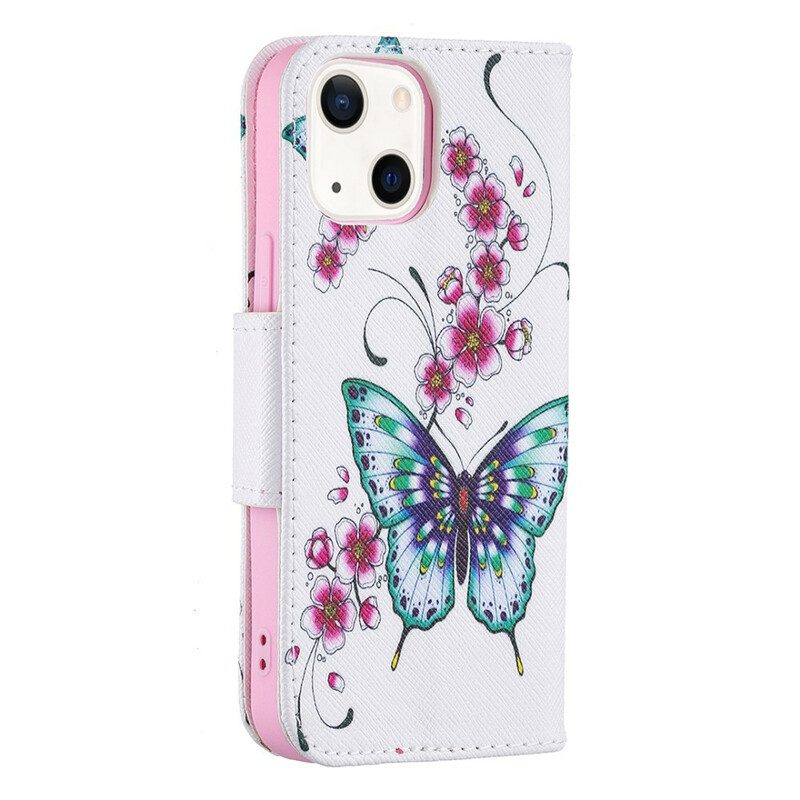 Fodral För iPhone 13 Mini Underbara Fjärilar