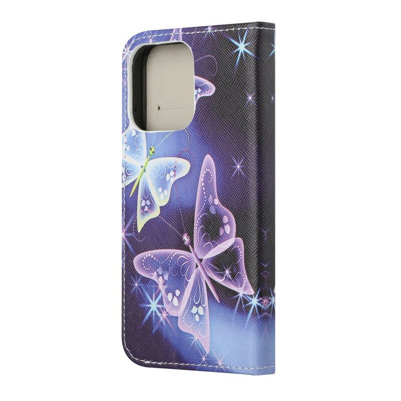 Fodral För iPhone 13 Moderna Fjärilar