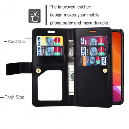 Fodral För iPhone 13 Multifunktionell Plånbok