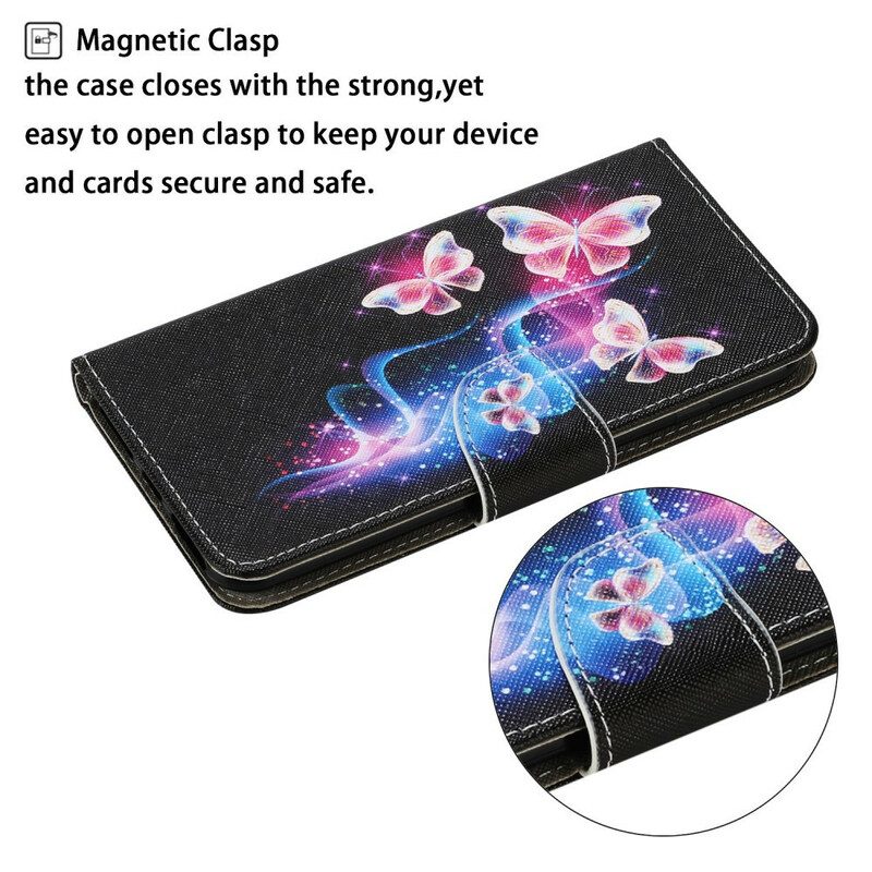 Fodral För iPhone 13 Pro Magiska Fjärilar