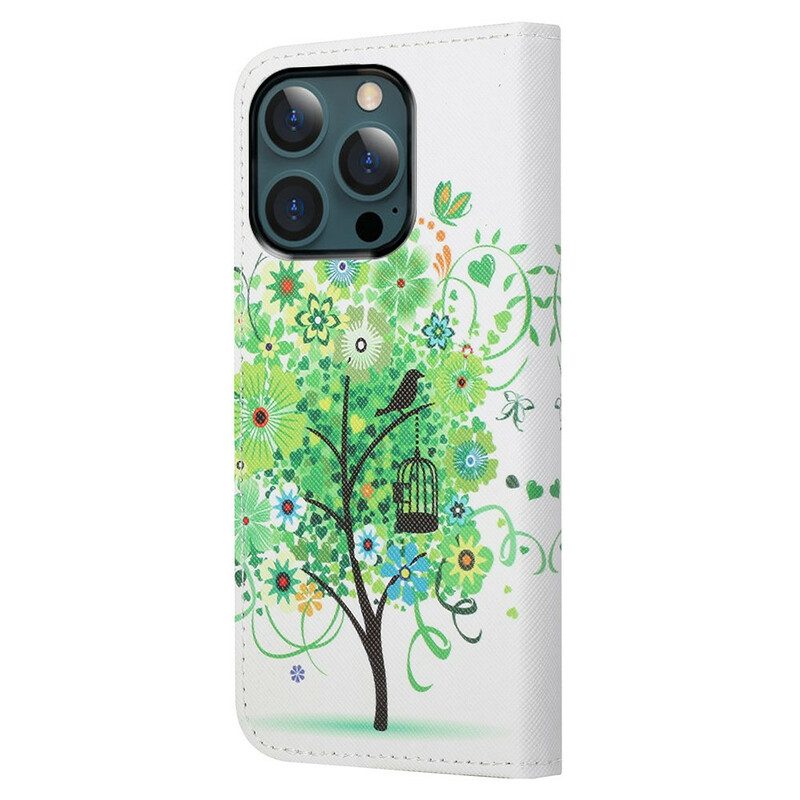 Fodral För iPhone 13 Pro Max Blommande Träd