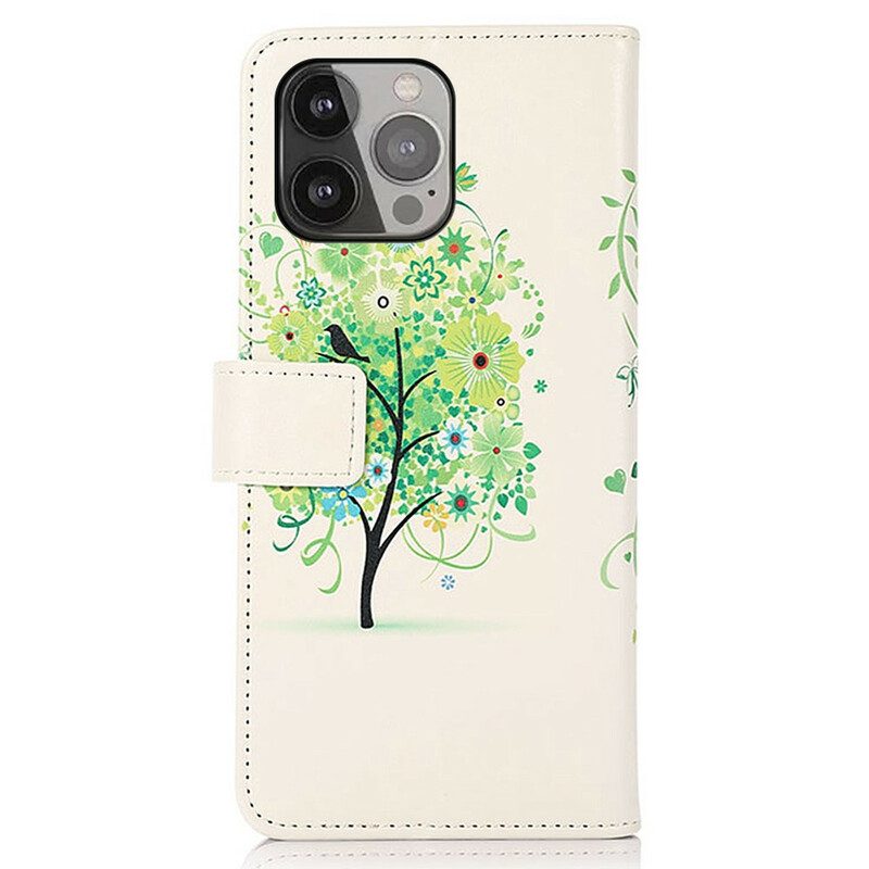 Fodral För iPhone 13 Pro Max Blommande Träd