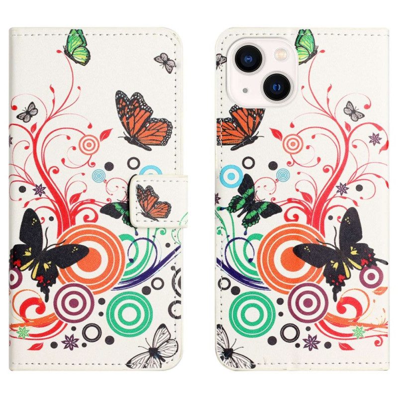 Fodral För iPhone 14 Fjärilar