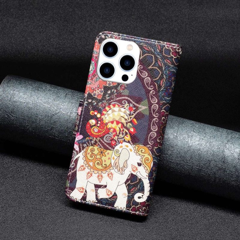 Fodral För iPhone 14 Pro Indisk Elefant