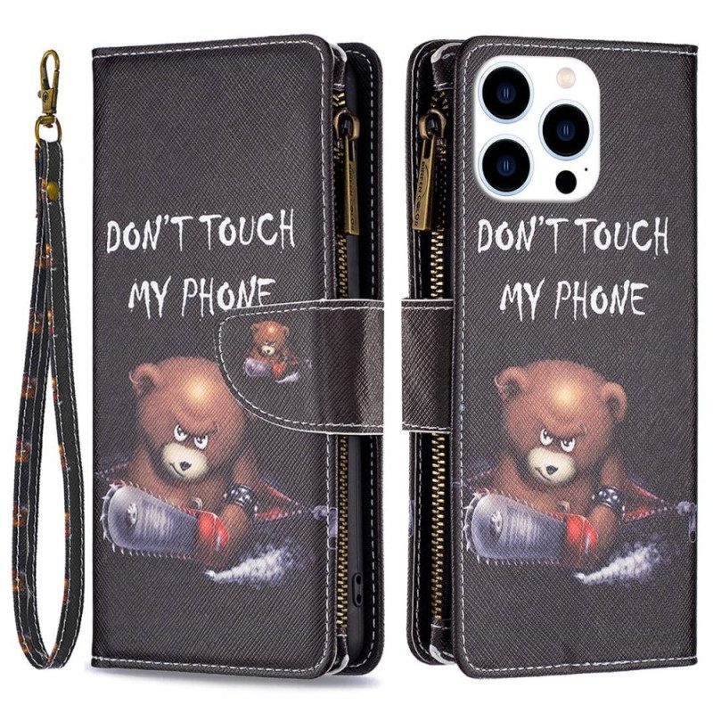 Fodral För iPhone 14 Pro Plånboksfodral Bear Wallet