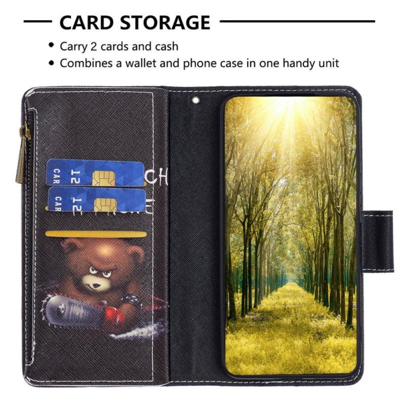 Fodral För iPhone 14 Pro Plånboksfodral Bear Wallet