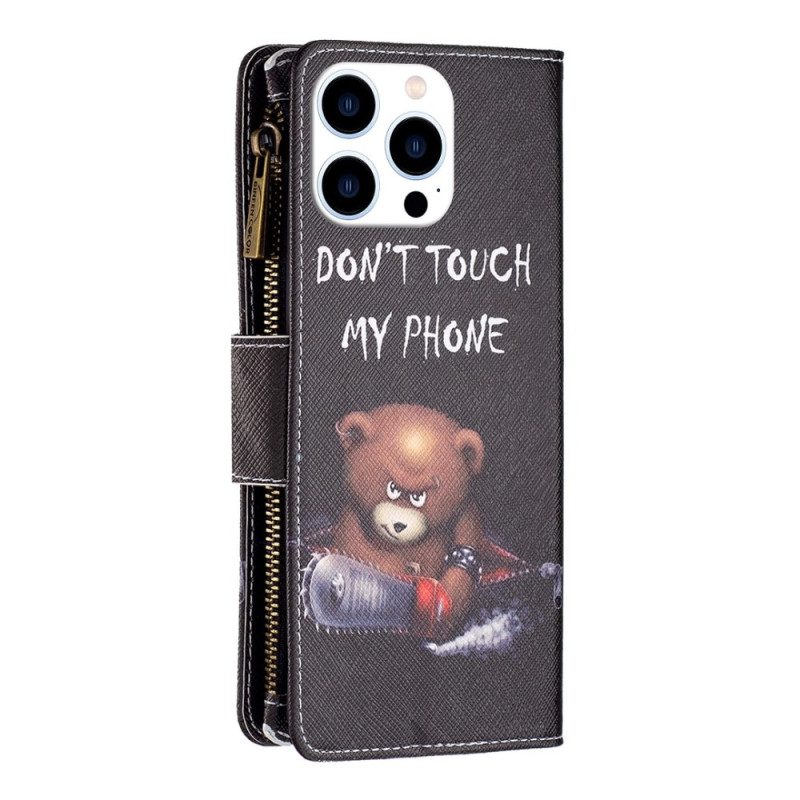 Fodral För iPhone 14 Pro Plånboksfodral Bear Wallet