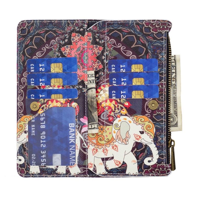 Fodral För iPhone 14 Pro Plånboksfodral Elefantplånbok