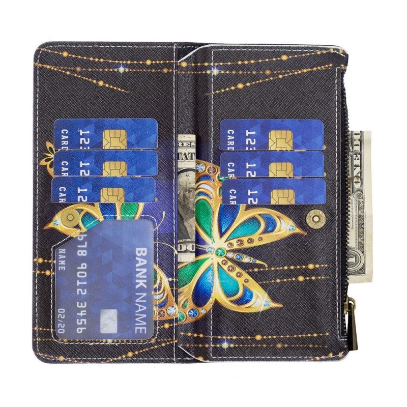 Fodral För iPhone 14 Pro Plånboksfodral Fjärilsplånbok