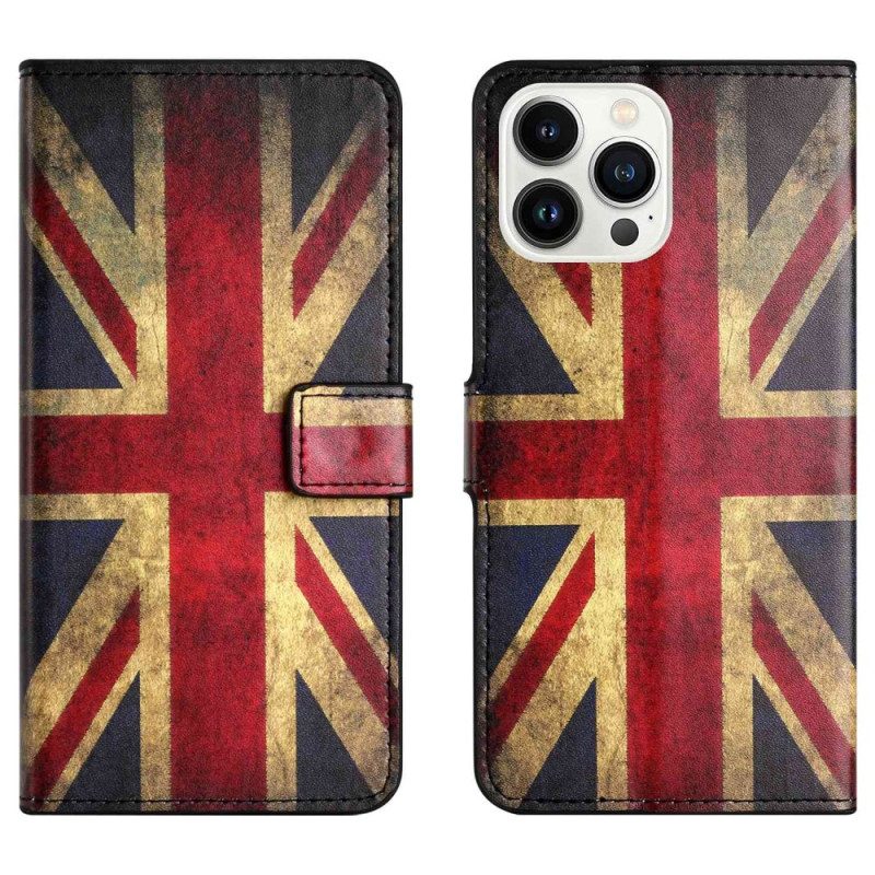 Fodral För iPhone 14 Pro Vintage Brittisk Flagga