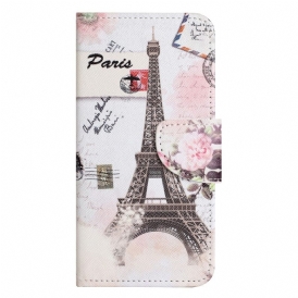 Fodral För iPhone 14 Pro Vintage Eiffeltornet