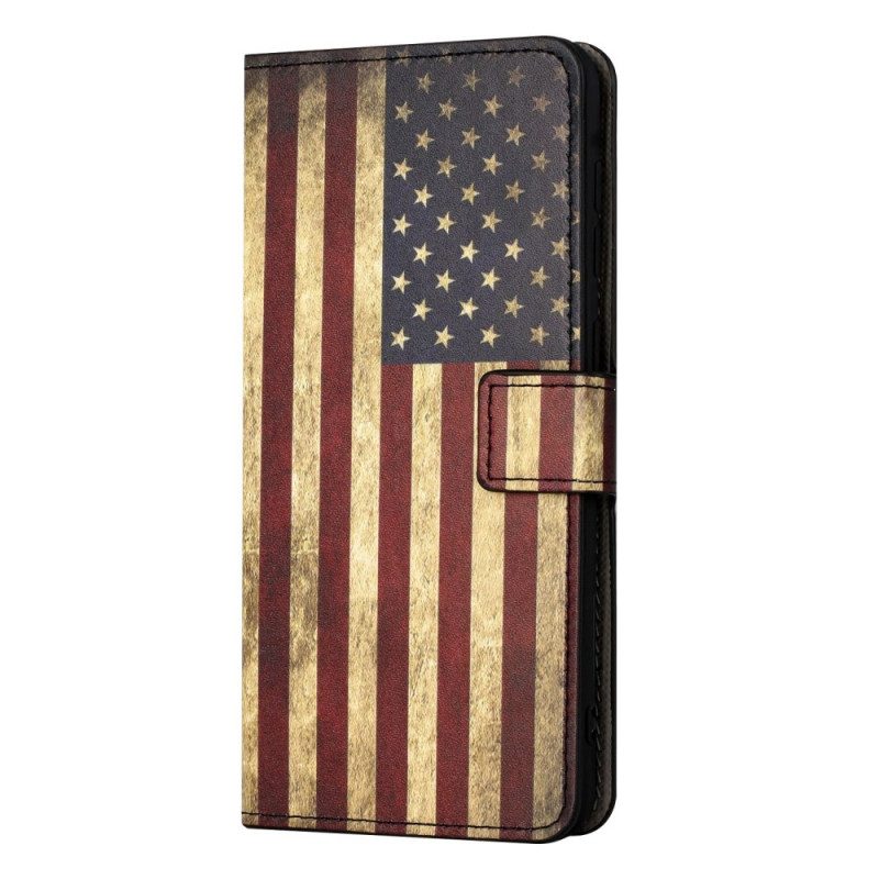 Fodral För iPhone 14 Vintage Amerikanska Flaggan