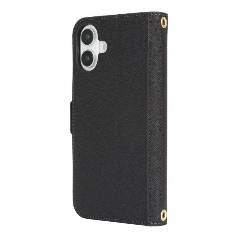 Fodral För iPhone 17 Plånbok Med Axelrem Och Spegel