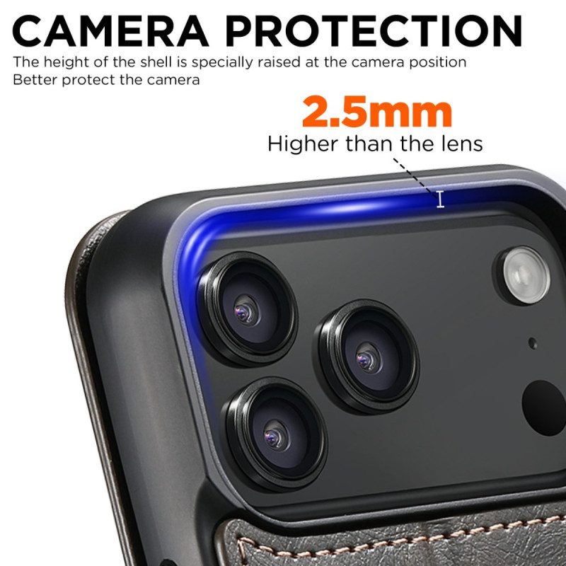 Fodral För iPhone 17 Pro Magsafe-kompatibel Lädereffekt