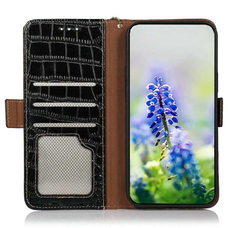 Fodral För iPhone 17 Pro Max Krokodilfärgat Texturerat Läder