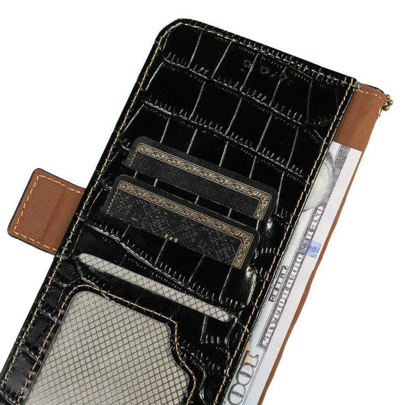Fodral För iPhone 17 Pro Max Krokodilfärgat Texturerat Läder
