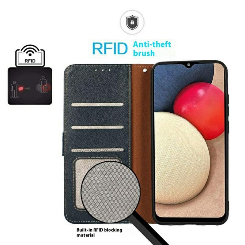 Fodral För iPhone 17 Pro Max Tvåfärgad Rfid-plånbok Khazneh