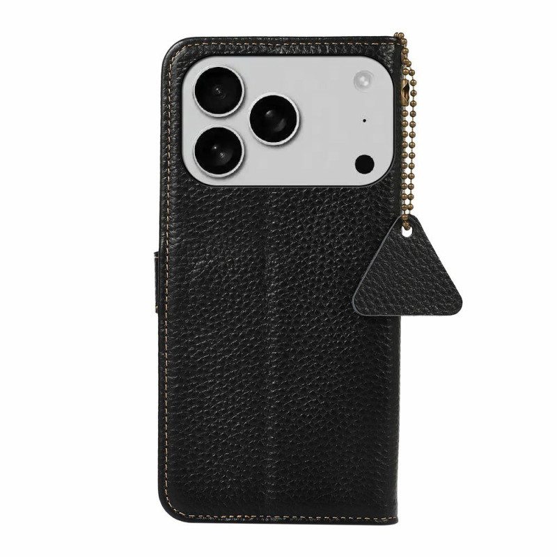 Fodral För iPhone 17 Pro Rfid-blockerande Texturerat Läder