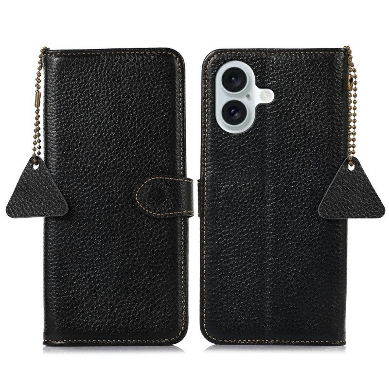 Fodral För iPhone 17 Rfid-blockerande Litchiläder
