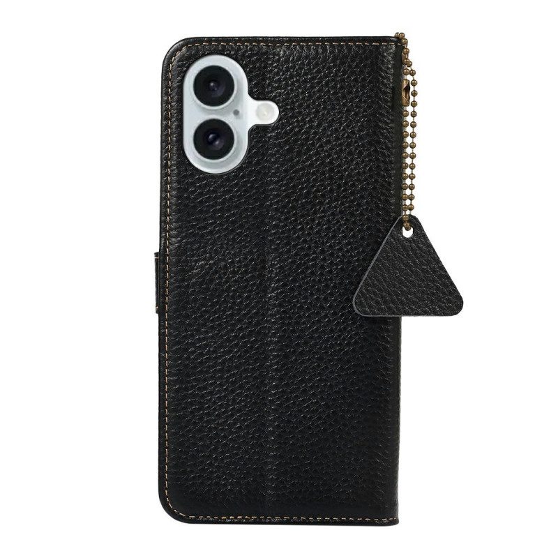 Fodral För iPhone 17 Rfid-blockerande Litchiläder