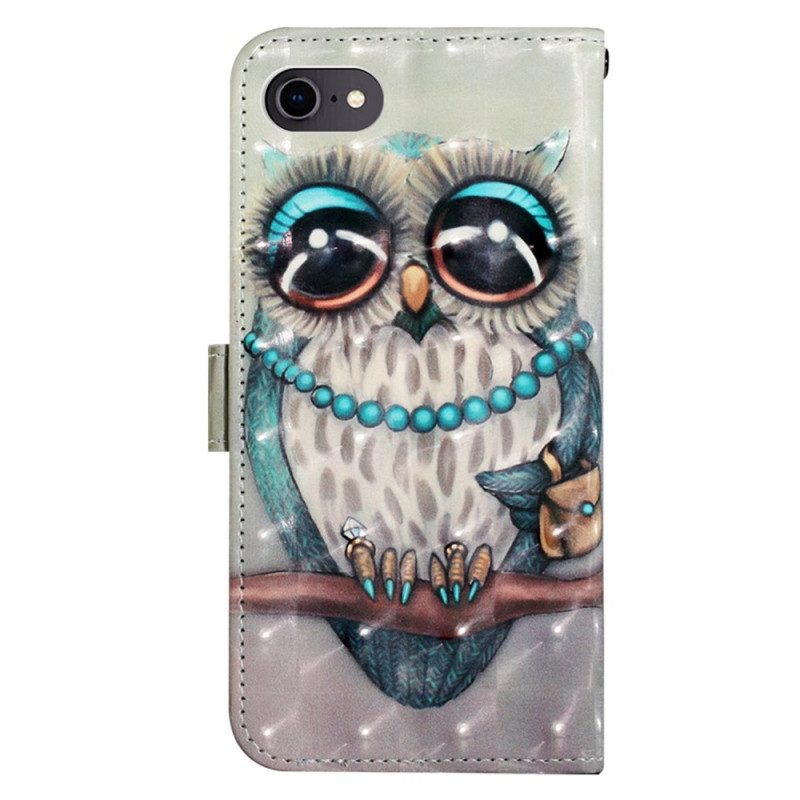 Fodral För iPhone SE 3 / SE 2 / 8 / 7 Med Kedjar Fröken Strappy Owl